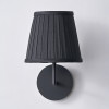 Lyndon 17cm Black Silk Mix Knife Pleat Tapered Lampshade