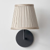 Lyndon 17cm Taupe Silk Mix Knife Pleat Tapered Lampshade