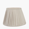 30cm Taupe Poly Cotton Knife Pleat Shade