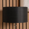 Zara 40cm Black Silk Cylinder Drum Shade