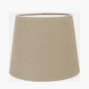 Pelham 15cm Taupe Handloom Tapered Candle Clip Lampshade
