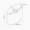 Mia 25cm Steel Grey Oval Cotton Mix Lampshade