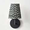 Vienna 14cm Black Chevron Tall Taper Mushroom Pleat Candle Clip Lampshade