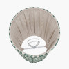 Vienna 14cm Forest Green Chevron Tall Taper Mushroom Pleat Candle Clip Lampshade