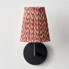 Vienna 14cm Red Chevron Tall Taper Mushroom Pleat Candle Clip Lampshade