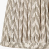 Vienna 14cm Taupe Chevron Tall Taper Mushroom Pleat Candle Clip Lampshade