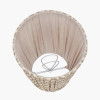 Vienna 14cm Taupe Chevron Tall Taper Mushroom Pleat Candle Clip Lampshade