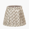 Vienna 16cm Taupe Chevron Mushroom Pleat Lampshade