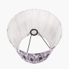 Izara 30cm Lilac Ikat Patterned Gathered Tapered Shade