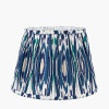 30cm Blue Ikat Patterned Gathered Tapered Shade