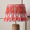Izara 35cm Red Ikat Patterned Mushroom Pleat Tapered Lampshade