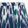 Izara 45cm Ocean Blue Ikat Patterned Gathered Tapered Shade