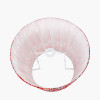 Izara 45cm Red Ikat Patterned Mushroom Pleat Tapered Lampshade