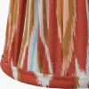 Izara 16cm Cinnamon Ikat Patterned Mushroom Pleat Tapered Lampshade
