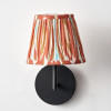 Izara 16cm Cinnamon Ikat Patterned Mushroom Pleat Tapered Lampshade
