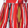 Izara 16cm Red Ikat Patterned Mushroom Pleat Tapered Lampshade