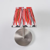 Izara 16cm Red Ikat Patterned Mushroom Pleat Tapered Lampshade