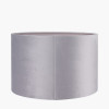 Rene 40cm Light Grey Velvet Cylinder Shade