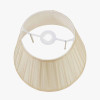 Maya 40cm Almond Silk Box Pleat Tapered Lampshade