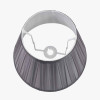 Maya 45cm Steel Grey Silk Box Pleat Tapered Lampshade