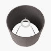 Lys 25cm Steel Grey Self Lined Linen Tapered Cylinder Shade