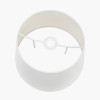 Lys 45cm White Self Lined Linen Tapered Lampshade