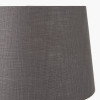 Lys 50cm Steel Grey Self Lined Linen Tapered Cylinder Shade
