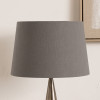 Lys 40cm Steel Grey Self Lined Linen Tapered Cylinder Shade
