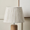 Thiago 40cm Natural Stripe Mushroom Pleat Tapered Lampshade