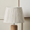 Thiago 45cm Natural Stripe Mushroom Pleat Tapered Lampshade