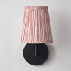 Thiago 14cm Cinnamon Stripe Mushroom Pleat Tall Tapered Candle Clip Lampshade