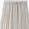 Thiago 14cm Natural Stripe Mushroom Pleat Tall Tapered Candle Clip Lampshade