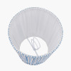 Thiago 14cm Ocean Blue Stripe Mushroom Pleat Tall Tapered Candle Clip Lampshade