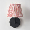 Thiago 16cm Cinnamon Stripe Mushroom Pleat Tapered Lampshade
