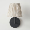 Thiago 16cm Natural Stripe Mushroom Pleat Tapered Lampshade