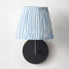 Thiago 16cm Ocean Blue Stripe Mushroom Pleat Tapered Lampshade