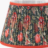 Floressa 25cm Red Floral Patterned Mushroom Pleat Tapered Lamp Shade