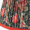 Floressa 25cm Red Floral Patterned Mushroom Pleat Tapered Lamp Shade