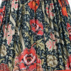 Floressa 16cm Red Floral Patterned Mushroom Pleat Tapered Lamp Shade
