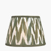 Kamilah 25cm Sage Chevron Pattered Mushroom Pleat Tapered Lampshade
