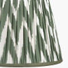 Kamilah 30cm Sage Chevron Pattered Mushroom Pleat Tapered Lampshade