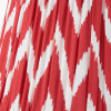 Kamilah 35cm Red Chevron Patterned Mushroom Pleat Tapered Lamp Shade
