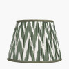 Kamilah 35cm Sage Chevron Pattered Mushroom Pleat Tapered Lampshade