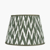 Kamilah 40cm Sage Chevron Pattered Mushroom Pleat Tapered Lampshade