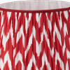 Kamilah 45cm Red Chevron Patterned Mushroom Pleat Tapered Lamp Shade