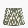 Kamilah 45cm Sage Chevron Pattered Mushroom Pleat Tapered Lampshade
