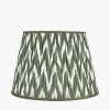 Kamilah 45cm Sage Chevron Pattered Mushroom Pleat Tapered Lampshade