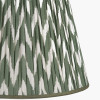 Kamilah 45cm Sage Chevron Pattered Mushroom Pleat Tapered Lampshade