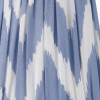 Kamilah 14cm Blue Chevron Patterned Mushroom Pleat Tall Tapered Candle Clip Lampshade