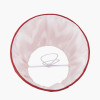 Kamilah 14cm Red Chevron Patterned Mushroom Pleat Tall Tapered Candle Clip Lampshade